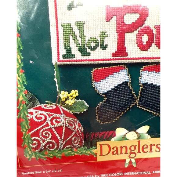 Christmas Cross-Stitch Kit "Youd Better Not Pout" By True Colors - Picture 3 of 4